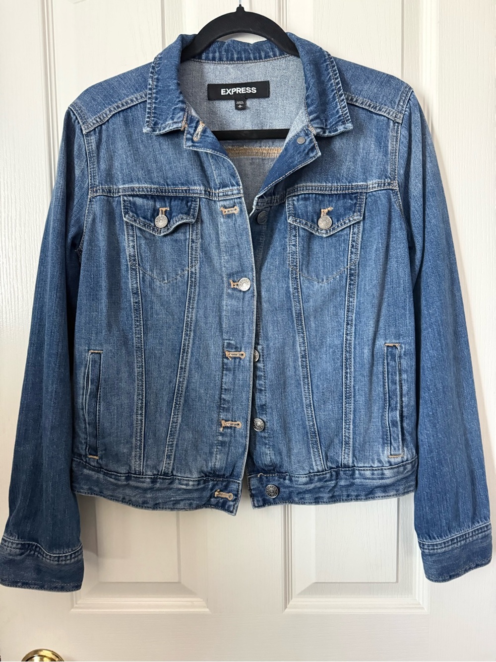 Express Light Blue Denim Trucker Jacket